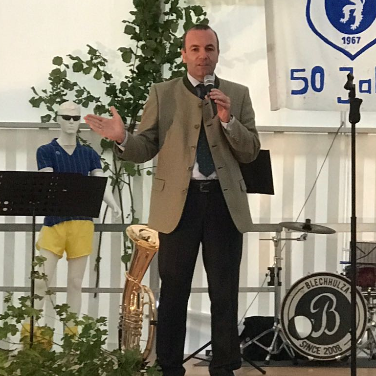 Manfred Weber während seiner Rede