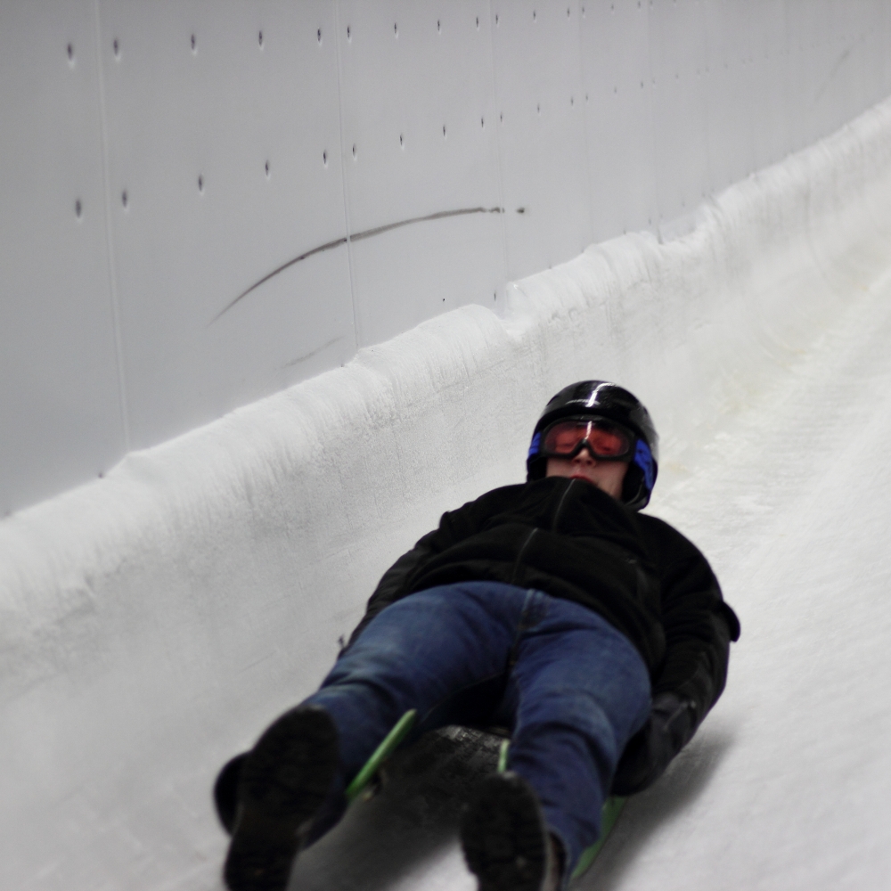 Anton Weiß im Eiskanal