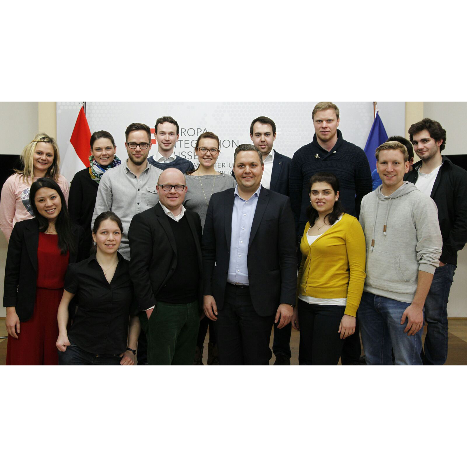 Die JU-Delegation mit dem stellv. Kabinettsleiter Axel Melchior im Außenministerium